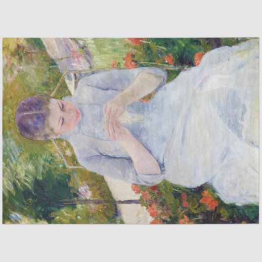 Mädchen im Garten, Mary Cassatt Seidenpapier (Vorderseite)