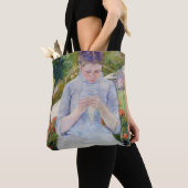 Mädchen im Garten, Mary Cassatt Tasche (Von Nahem)