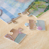 Mädchen im Garten mit Freundesrätsel Puzzle (Seite)