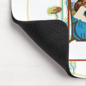 Mädchen im Garten Mousepad (Ecke)