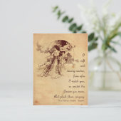 Mädchen im Garten Postkarte (Stehend Vorderseite)