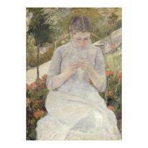 Mädchen im Garten von Mary Cassatt