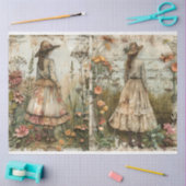 Mädchen im Gartendekoutenpapier Seidenpapier (Basteln)