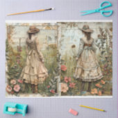 Mädchen im Gartendekoutenpapier Seidenpapier (Basteln)