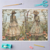 Mädchen im Gartendekoutenpapier Seidenpapier (Basteln)