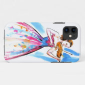Mädchen im Geige-iPhone-Gehäuse Case-Mate iPhone Hülle (Rückseite (Horizontal))