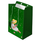 Mädchen im Gras Mittlere Geschenktüte (Rückseite Schrägansicht)