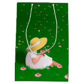Mädchen im Gras Mittlere Geschenktüte (Rückseite)