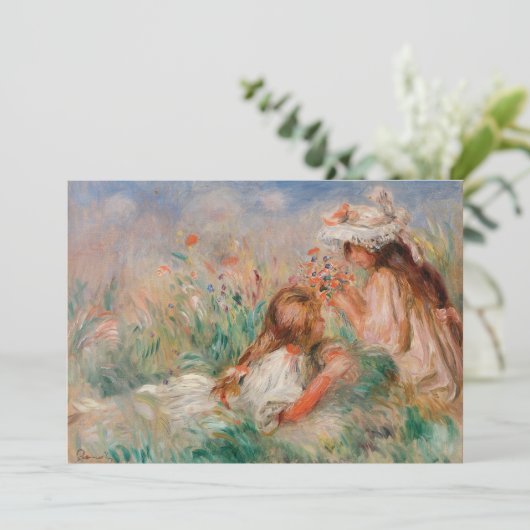 Mädchen im Gras | Pierre-Auguste Renoir (Stehend Vorderseite)