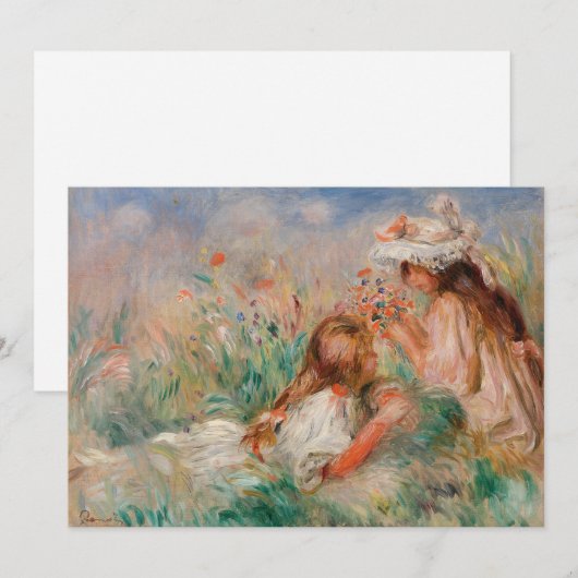 Mädchen im Gras | Pierre-Auguste Renoir (Vorne/Hinten)