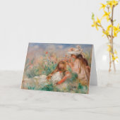 Mädchen im Gras | Pierre-Auguste Renoir Karte (Gelbe Blume)