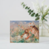 Mädchen im Gras | Pierre-Auguste Renoir Postkarte (Stehend Vorderseite)