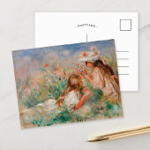 Mädchen im Gras | Pierre-Auguste Renoir Postkarte