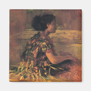 'Mädchen im Grasgewand' - John LaFarge Magnet