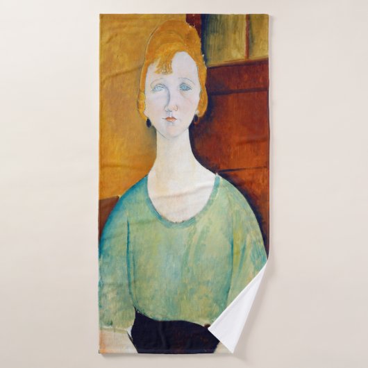 Mädchen im Grünen, Modigliani Badehandtuch (Badehandtuch)