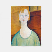 Mädchen im Grünen, Modigliani Fleecedecke (Vorderseite)