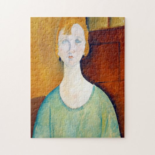 Mädchen im Grünen, Modigliani Puzzle (Vertikal)