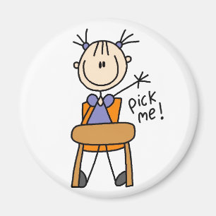 Mädchen im Klassenzimmer Magnet