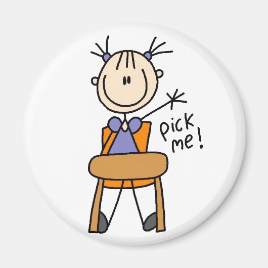 Mädchen im Klassenzimmer Magnet (Vorne)