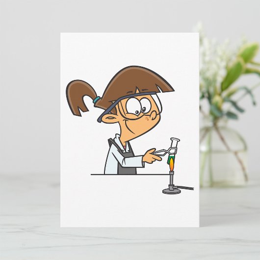 Mädchen im Labor Einladung