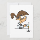 Mädchen im Labor Einladung (Vorderseite)