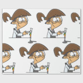 Mädchen im Labor Geschenkpapier (Flach)