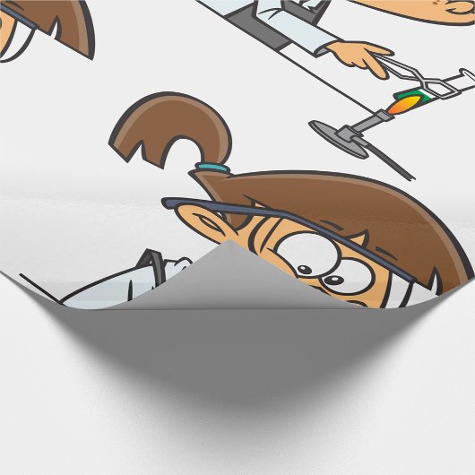 Mädchen im Labor Geschenkpapier