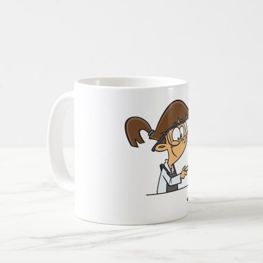 Mädchen im Labor Kaffeetasse (Vorderseite Links)