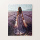 Mädchen im Lavendel Puzzle (Vertikal)