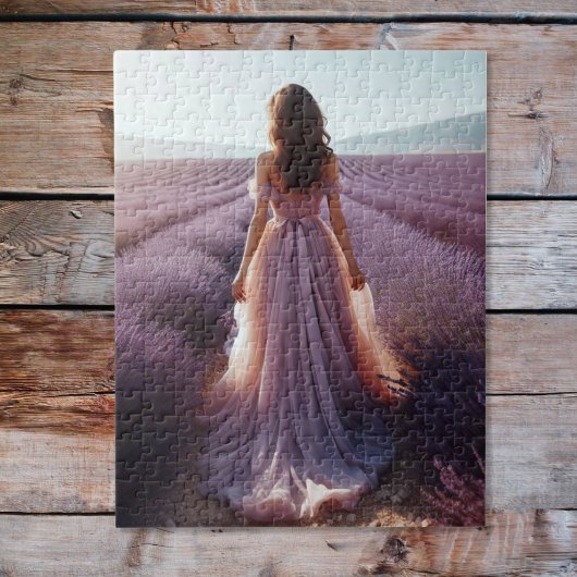 Mädchen im Lavendel Puzzle