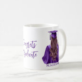 Mädchen im Lila Abschluss Kaffeetasse (VorderseiteRechts)