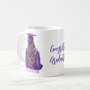Mädchen im Lila Abschluss Kaffeetasse