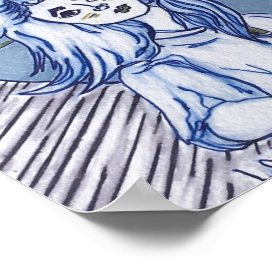 Mädchen im Parasol Poster (Ecke)