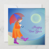 Mädchen im Regen Moderner Niedlicher, individuelle (Vorderseite)