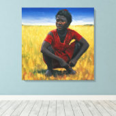 Mädchen im Rot 1992 Leinwanddruck (Insitu (Holzboden))