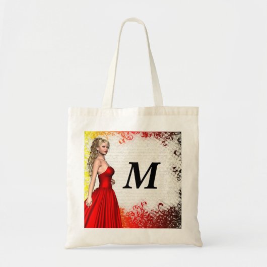 Mädchen im roten Kleid Tragetasche (Vorne)