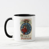 Mädchen im Roten Sitzen auf Uhr Tasse (Links)