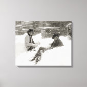 Mädchen im Schnee, 1922 Leinwanddruck (Vorderseite)