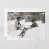 Mädchen im Schnee, 1922 Postkarte (Vorne/Hinten)