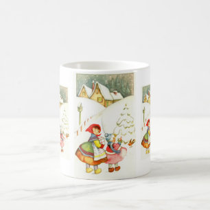 Mädchen im Schnee Kaffeetasse