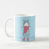 Mädchen im Schnee Kaffeetasse (Links)