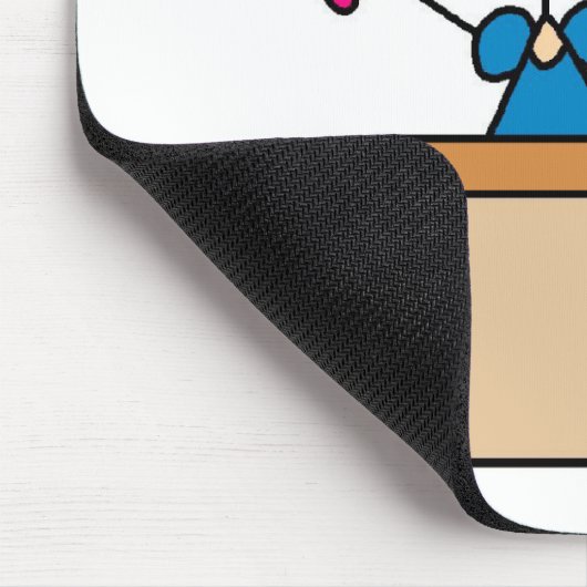 Mädchen im Schulwissenschafts-Labrador Mousepad (Ecke)