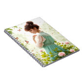 Mädchen im Sommergarten Notizblock (Rechte Seite)