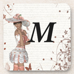 Mädchen im Sommerhut Getränkeuntersetzer