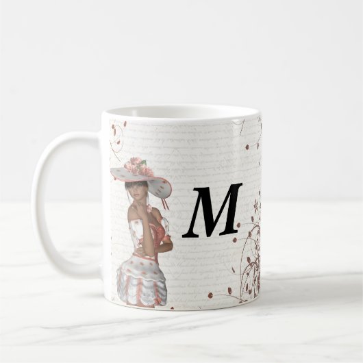 Mädchen im Sommerhut Kaffeetasse (Links)
