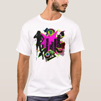 Mädchen im Stadt-T - Shirt