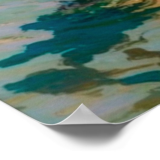 Mädchen im Surfen Poster (Ecke)