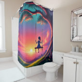 Mädchen im Swing Duschvorhang (Beispiel)