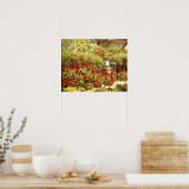 Mädchen im üppigen viktorianischen Garten Poster (Küche)