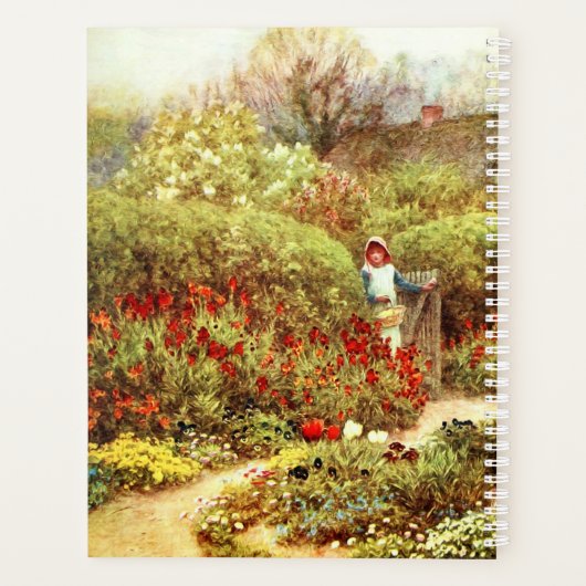 Mädchen im Viktorianischen Garten Planer (Rückseite)